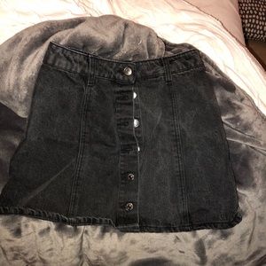 Black Denim Skirt